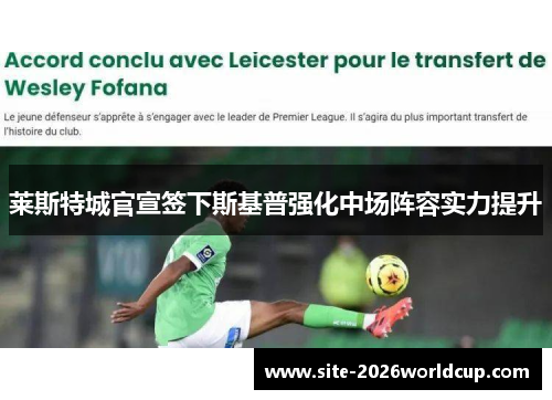 莱斯特城官宣签下斯基普强化中场阵容实力提升